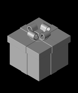regalo caja 1 print in place 3d modelo gracias 3d print model - Mito3D