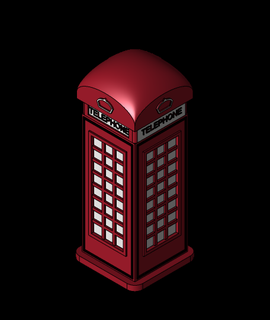 Geschenk rot Telefon Box 3d Modell burak00 danke 3d print model - Mito3D