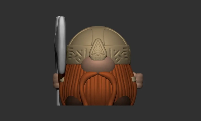 gimley gnome - 3d by omsculpts on thangs lotr axe dwarf tolkien garden gonk cute funny 3d print model - Mito3D
