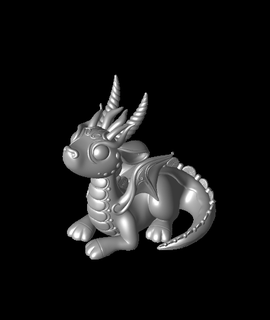 ginger baby dragon Arts & Entertainment 3d print model - Mito3D