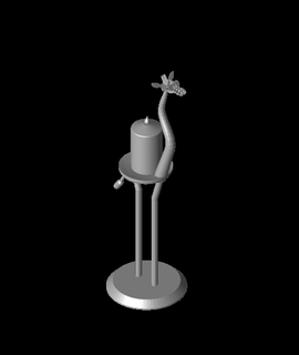 girafe bougie titulaire 3d modèle animaux compagnie 3d print model - Mito3D