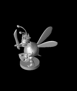 lutin barde abeille Roi 3d modèle mz4250 3d print model - Mito3D