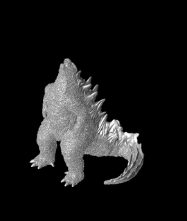 Godzilla einfach drucken 3d print model - Mito3D
