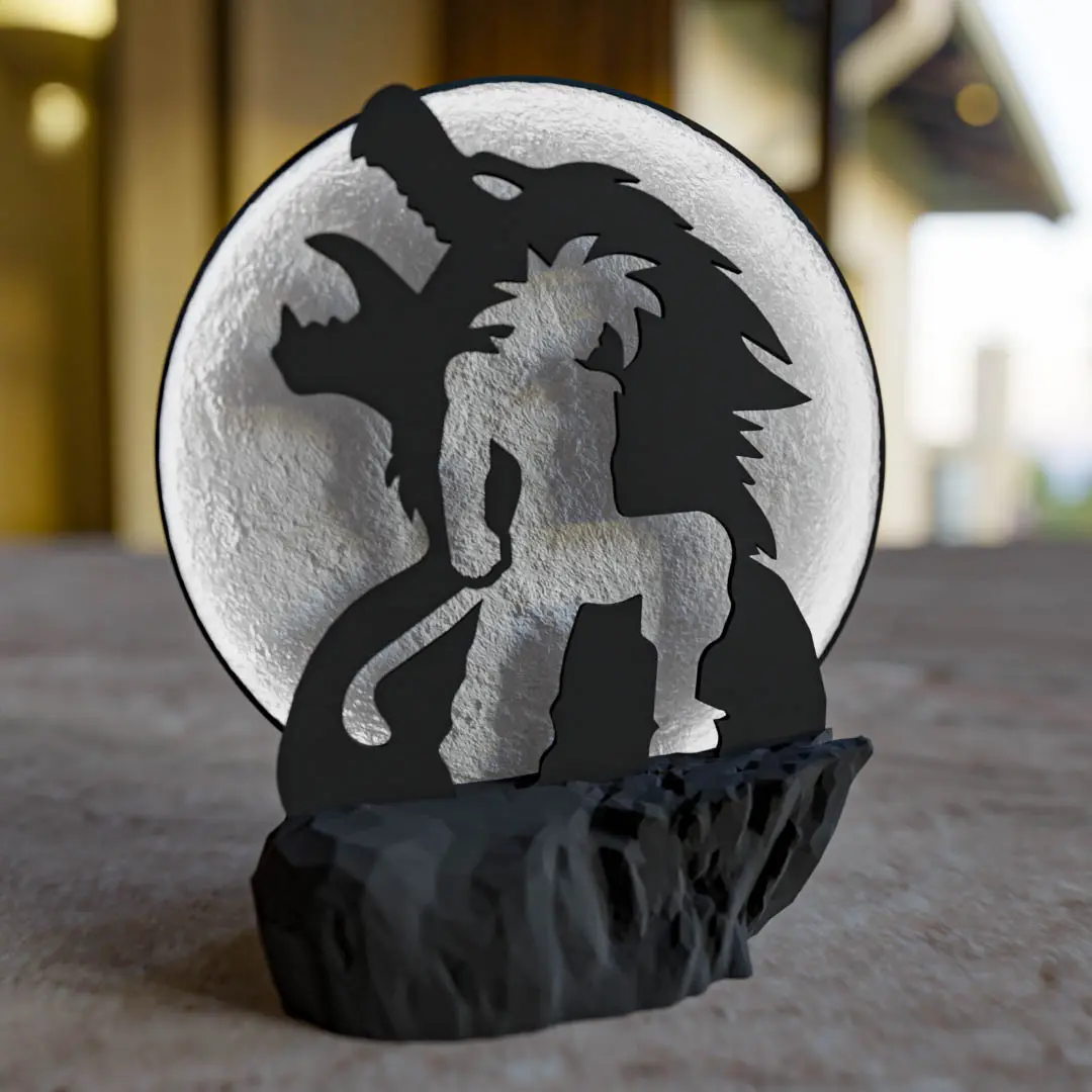 goku ss4 lune lampe 3d by matb 3D print model - Mito3D