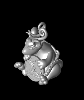 goldene Baby Drachen Kunst Unterhaltung 3d print model - Mito3D