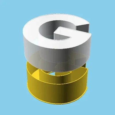 google 'g' letter nestable box v1 - 3d by ppac on thangs 3d print model - Mito3D