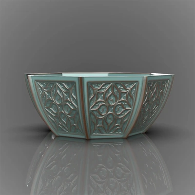 gothic style bowl planter - 3d by chelscct chelseycreatesthings on thangs 3d print model - Mito3D