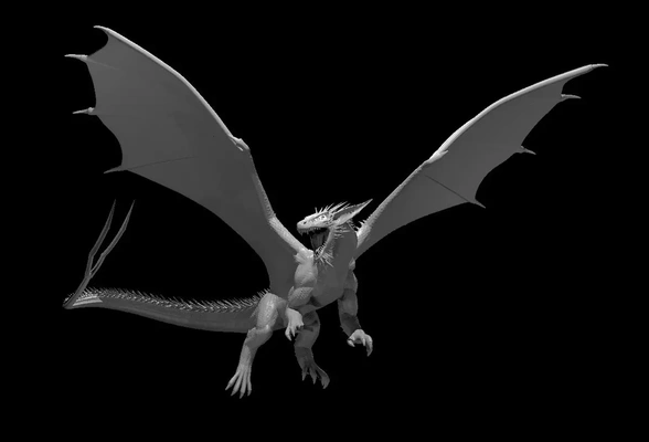 gray dragon - 3d by mz4250 on thangs 3d print model - Mito3D