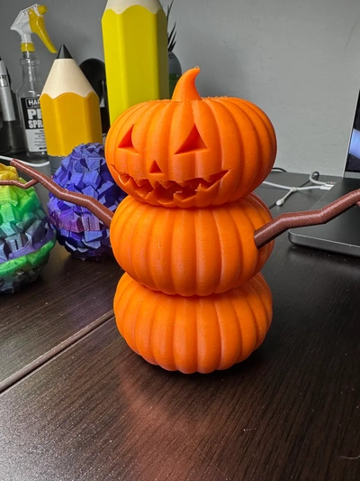 great pumpkin snowman stash container - 3d by thelightspd on thangs 3d print model - Mito3D