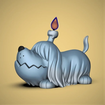 greavard pokemon - 3d by chelscct chelseycreatesthings on thangs dog puppy cute candle light 3d print model - Mito3D