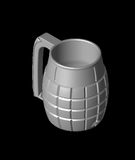 grenade 12oz tasse 3d modèle 3d print model - Mito3D