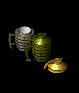 grenade 12oz cup 3d model 3ddesigner thangs 3d print model - Mito3D