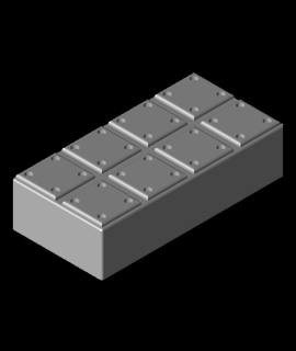 gridfinity 4x2 Teiler Behälter Hillwattson 3d print model - Mito3D