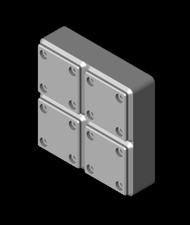 gridfinity - 1-2-3 block holder 3d print model - Mito3D
