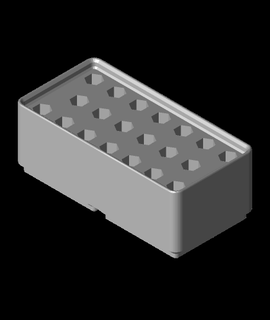 ızgara sonluluğu 2x1 altıgen bit sahipleri 3d print model - Mito3D
