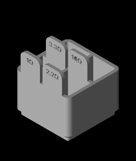 gridfinity resistenze 1 22 33 hobby Giochi 3d print model - Mito3D