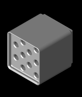 gridfinity 10 piece aguja expediente soporte 3d print model - Mito3D