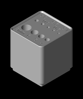 ızgara sonluluğu 1x1 Allen anahtar metrik 3d print model - Mito3D