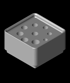 gridfinity 1x1 ceramic bit holderstl 3d print model - Mito3D