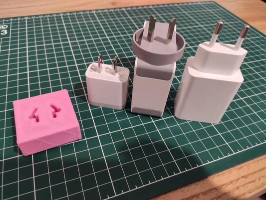 gridfinity 1x1x1 chager holder us-eu-au socket stl + f - 3d by exe4que on thangs 3d print model - Mito3D