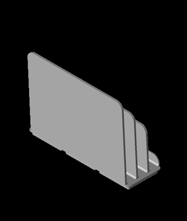 gridfinity 1x3 mail holder bigun 3d print model - Mito3D