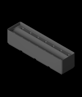 gridfinity 1x4 rebarbar ferramenta horizontal dispositivos 3d print model - Mito3D