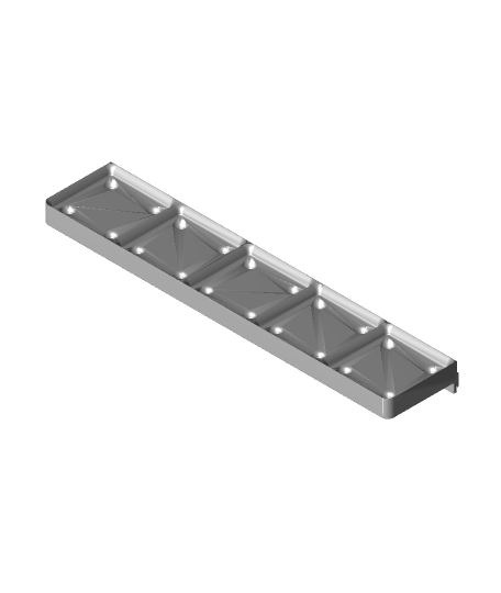 gridfinity 1x5 v-slot base plate 3D print model - Mito3D