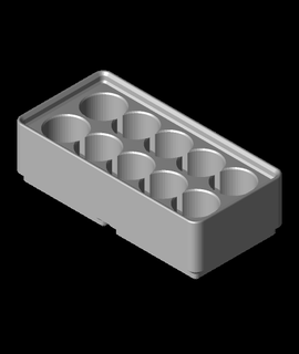 ızgara sonluluğu 2x1 10xaa pil Kulp destek 3d print model - Mito3D