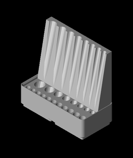 grillefinity 2x1 verticale percer bit titulaire soutien 3d print model - Mito3D