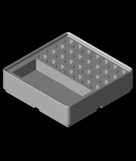 ızgara sonluluğu 2x2 altıgen bit depolama tepsi 3d print model - Mito3D