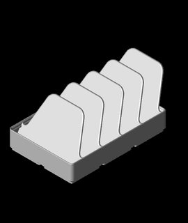 ızgara sonluluğu 2x3 5 bay kıskaç raf Hobiler oyunlar 3d print model - Mito3D