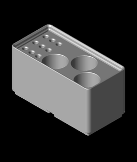 gridfinity 3 herramienta polvo soporte 3d print model - Mito3D