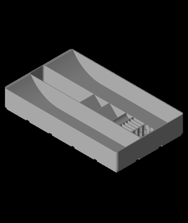 gridfinity 3x5 bateria suporte 3d print model - Mito3D