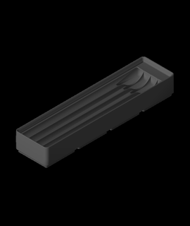 ızgara sonluluğu 4x1 uzun bit Kulp destek telbr Hobiler oyunlar 3d print model - Mito3D