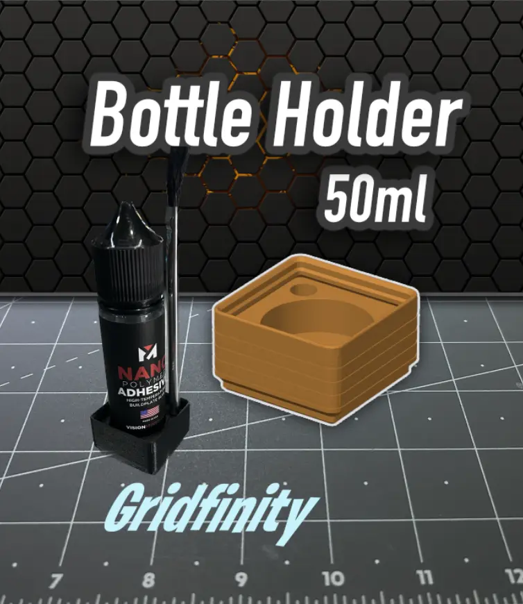 grillefinity 50 60ml bouteille titulaire soutien 3d by k2 kevin 50ml 3D print model - Mito3D