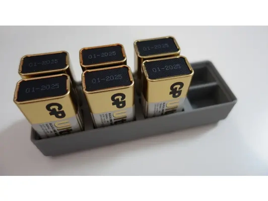 gridfinity 8x 9v bateria suporte 3d by sjdawson on 3d print model - Mito3D