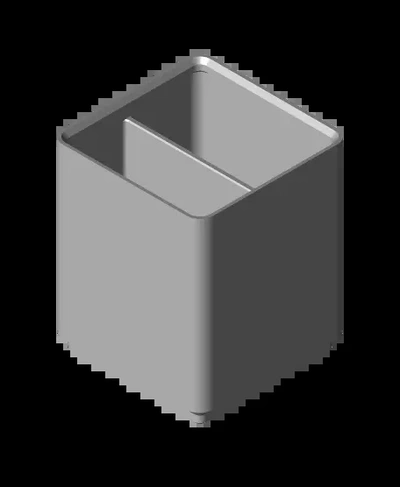 gridfinity basic bin 2 sections - 3d by col4444 on thangs 3d print model - Mito3D