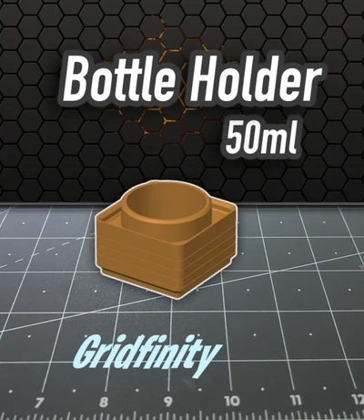 gridfinity bottle holder 50ml - 3d by k2 kevin on thangs rectangle 3d print model - Mito3D