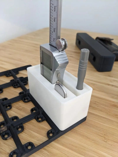 gridfinity caliper holder preciva 150mm - 3d by yomt on thangs 3d print model - Mito3D