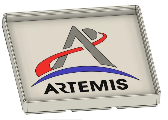 gridfinity coaster artemis logo 3x3 - 3d by link cat on thangs 3d print model - Mito3D