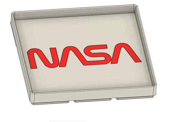 gridfinity coaster nasa logo 3x3 - 3d by link cat on thangs 3d print model - Mito3D