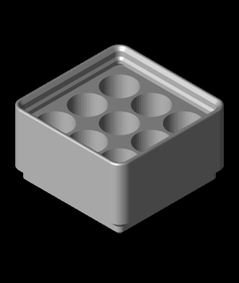 gridfinity compatible 1x1 9xaaa batería 3d print model - Mito3D