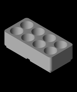 gridfinity cr123 bateria suporte 8 qty hobbies jogos 3d print model - Mito3D