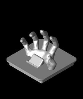 gridfinity creepy hand micro sd holder 3d print model - Mito3D
