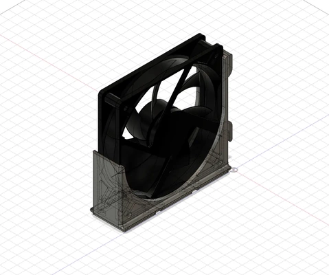 gridfinity dc ventilador 12025 ficar pé fumaça extrator 3d by ilan kushnir on 3d print model - Mito3D