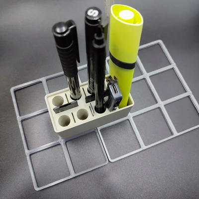 ızgara sonluluğu masaüstü organizatör 3d by bamingotasarım teşekkürler 3d print model - Mito3D