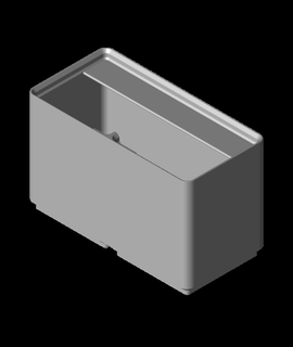 gridfinity divisor caixa 1x2x50mm 1 compart 3d print model - Mito3D