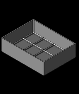 gridfinity cajón gabinete 3x4 standa 3d print model - Mito3D