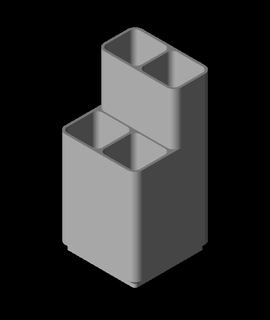 gridfinity dual height pinzas antena aficiones juegos 3d print model - Mito3D