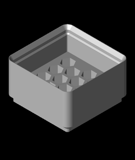 gridfinity hexagonal bit module 4mm & 1 3d print model - Mito3D
